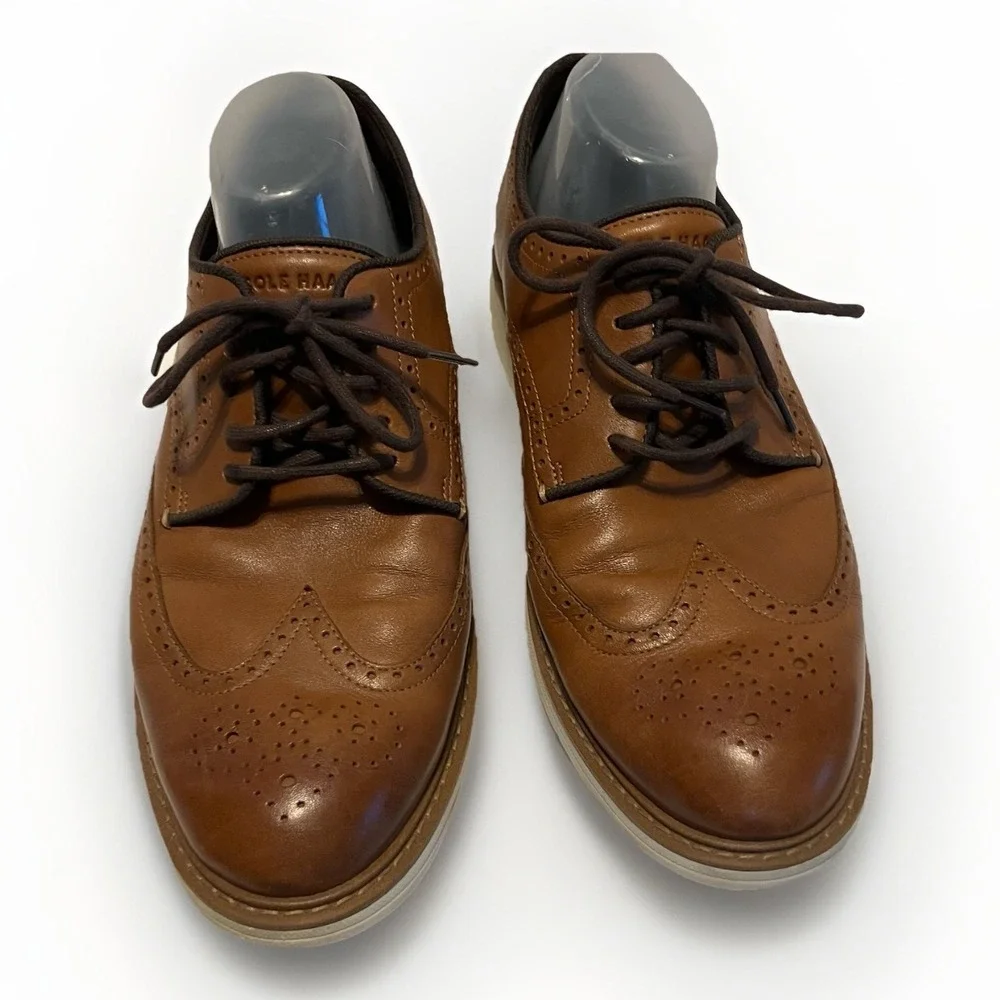 Cole Haan C34120 Grand OS Wingtip Oxford Brown Leather Mens Dress‎ Shoe 11 M
